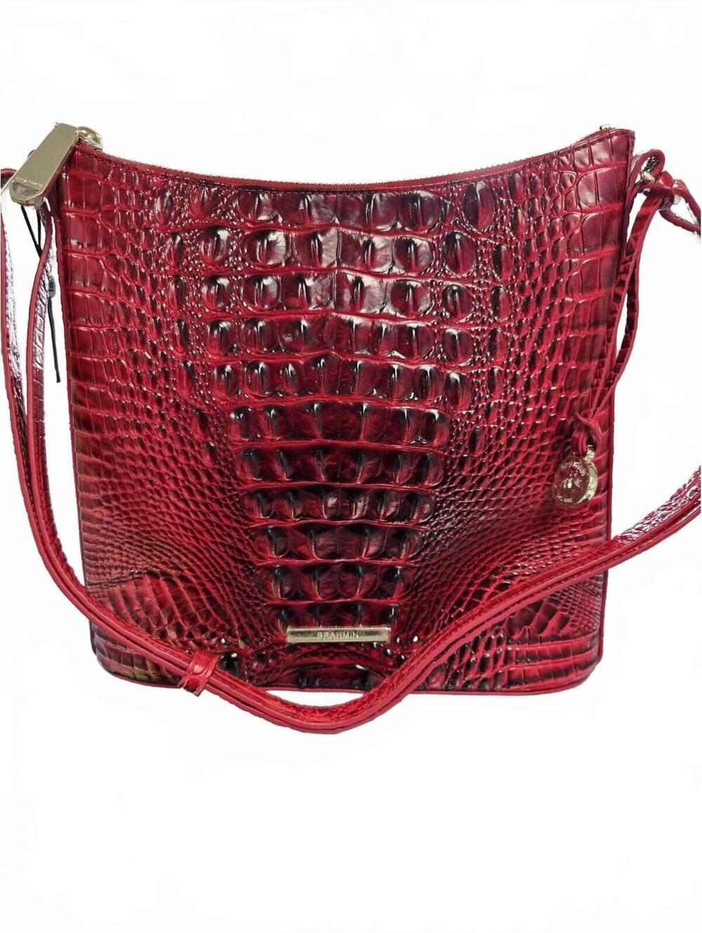 Brahmin Katie Crossbody Bag Merlot Ombre Melbourne Leather New With Tags